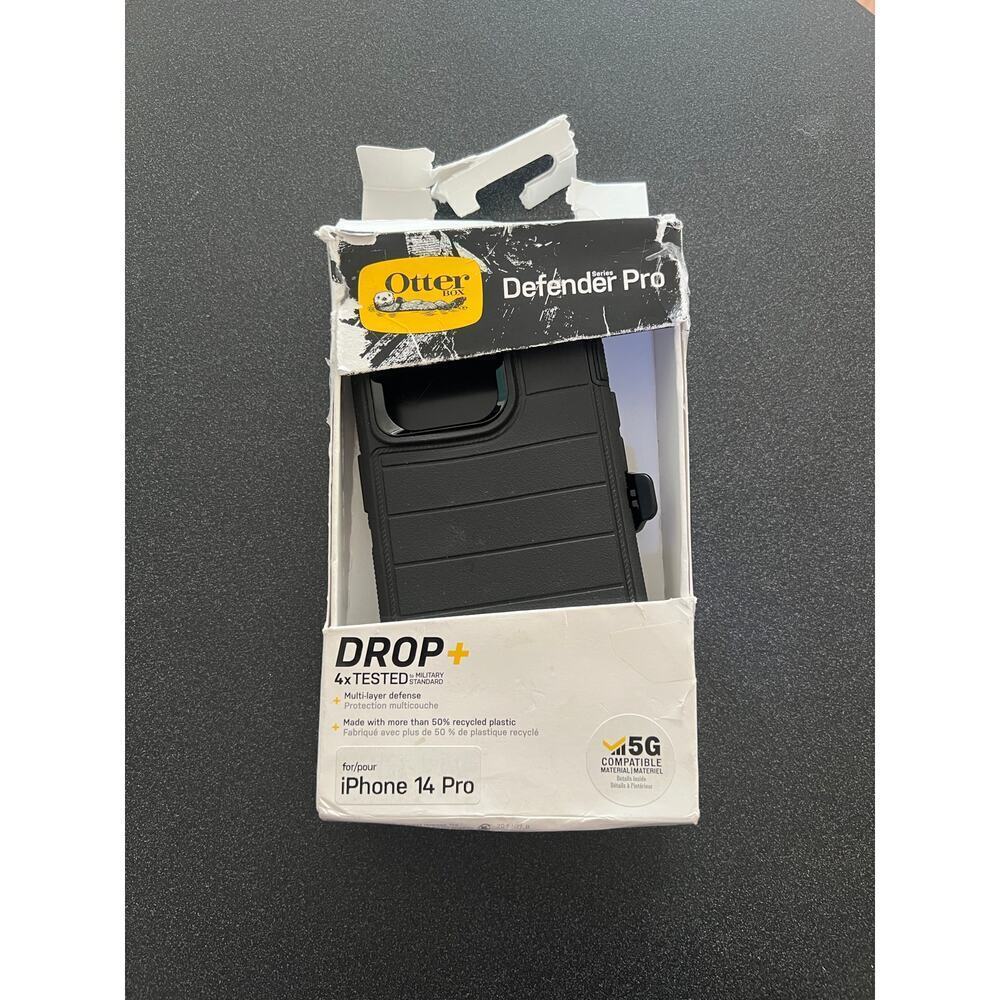 OtterBox Defender Pro Series Case and Holster for iPhone 14 in Black, New in Box